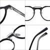 LJCZKA Small Round Blue Light Blocking Glasses, Non-Prescription, Black/Silver view 4