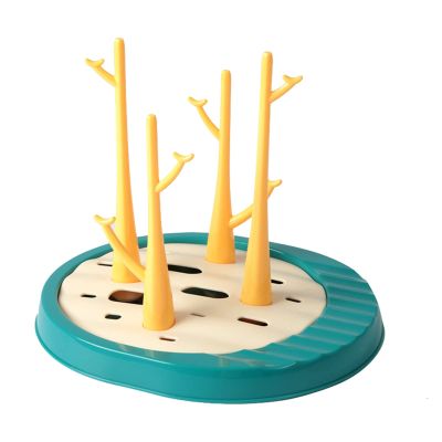 WOHPNLE 4-Tier Baby Bottle Drying Rack, Green