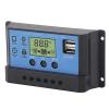 ZDETGU 12 V/24 V PWM Solar Charge Controller with LCD Display and USB Ports (C(30A)) view 1