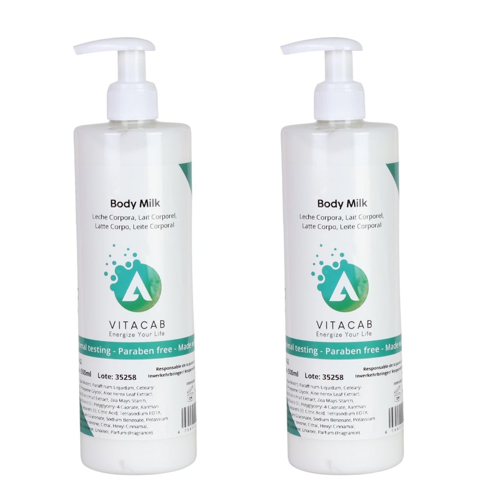 Moisturizing Body Lotion with Aloe Vera and Almond, 2 x 500 ml