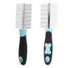 UPALDHOU Double-Sided Pet Comb for Dogs and Cats, 7.3 X 2 Inches (Blue) view 3