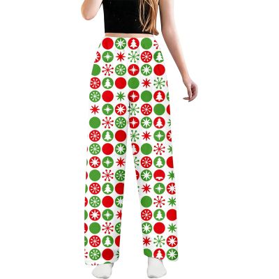 Zanisouta Women's Plaid Christmas Pajama Pants with Snowflake Print