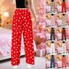 Zanisouta Women's Plaid Christmas Pajama Pants with Snowflake Print view 2