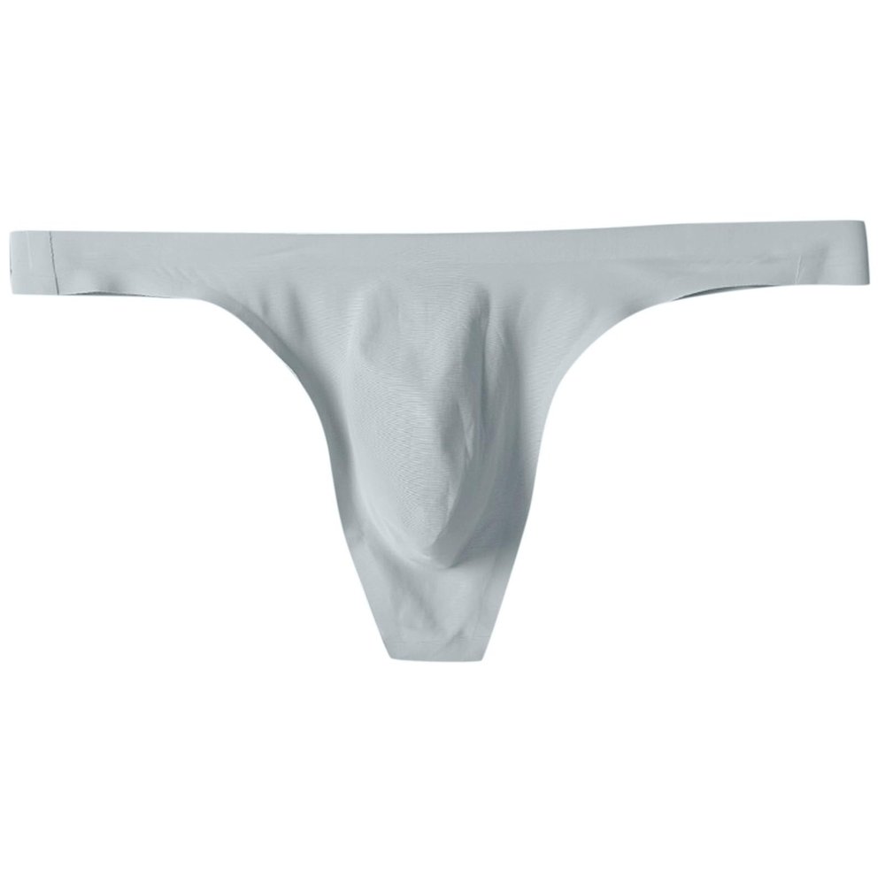 Men's Thong Briefs with Bulge-Enhancing Pouch, Sheer and Breathable