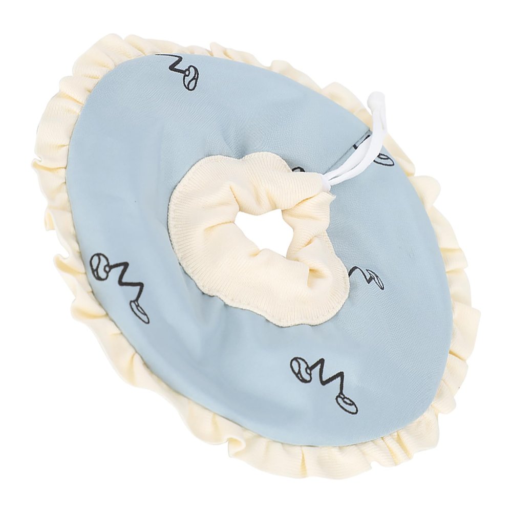 UPALDHOU Elizabeth Circle Guinea Pig & Rabbit Recovery Collar, Adjustable Wound-Protection Collar, Polyester + Sponge