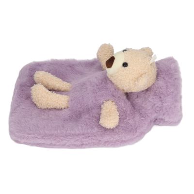 Akozon Multifunctional Hot Water Bottle, 1000ml Capacity, Wide Opening, Cartoon Design (Purple)