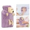 Akozon Multifunctional Hot Water Bottle, 1000ml Capacity, Wide Opening, Cartoon Design (Purple) view 2