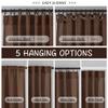 DONREN Curtains with Back Tabs, 2 Panels for Guest Rooms, Semi-Sheer, with Hooks, Tiebacks, Light Filtering, Playroom Curtains, 132 W x 78 L in, Cocoa Brown view 3