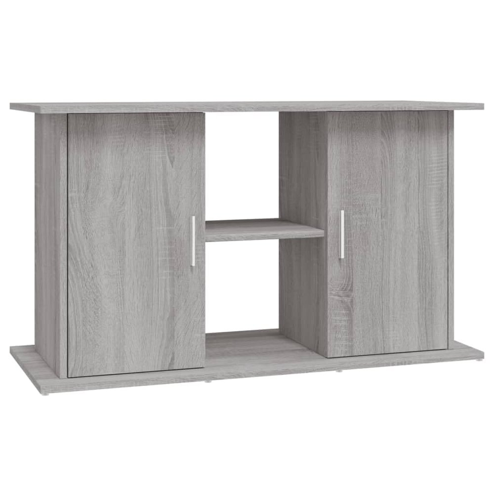 Aquarium Stand with Compartments and Shelves, Concrete Gray, 101 x 41 x 58 cm