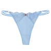 Women's Sexy Low-Rise T-Back Thong Panties, Blue, XS view 1