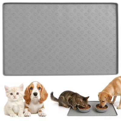 Silicone Pet Food Mat for Dogs and Cats, 47 x 30 cm