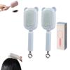 GXLBDK Retractable Self-Cleaning Hair Brush with Massage Bristles, Antistatic, Two Blue Brushes view 1