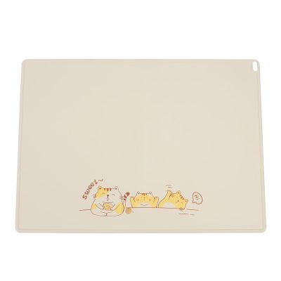 FTVOGUE Baby Silicone Placemat, Large Portable Heat-Resistant Placemat with Printed Design for Toddler Meals, Non-Slip Matte Underside
