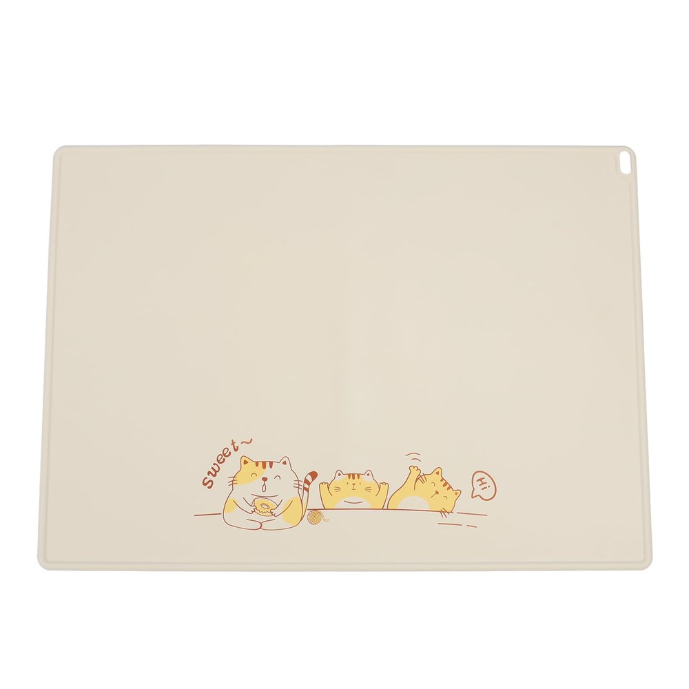 FTVOGUE Baby Silicone Placemat, Large Portable Heat-Resistant Placemat with Printed Design for Toddler Meals, Non-Slip Matte Underside