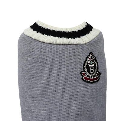 KIMISS Dog Knit Sweater with V-Neck