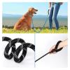 Double Dog Leash with Wavy Pattern, Anti-Tangle, Detachable, Green, 2 Heads view 4