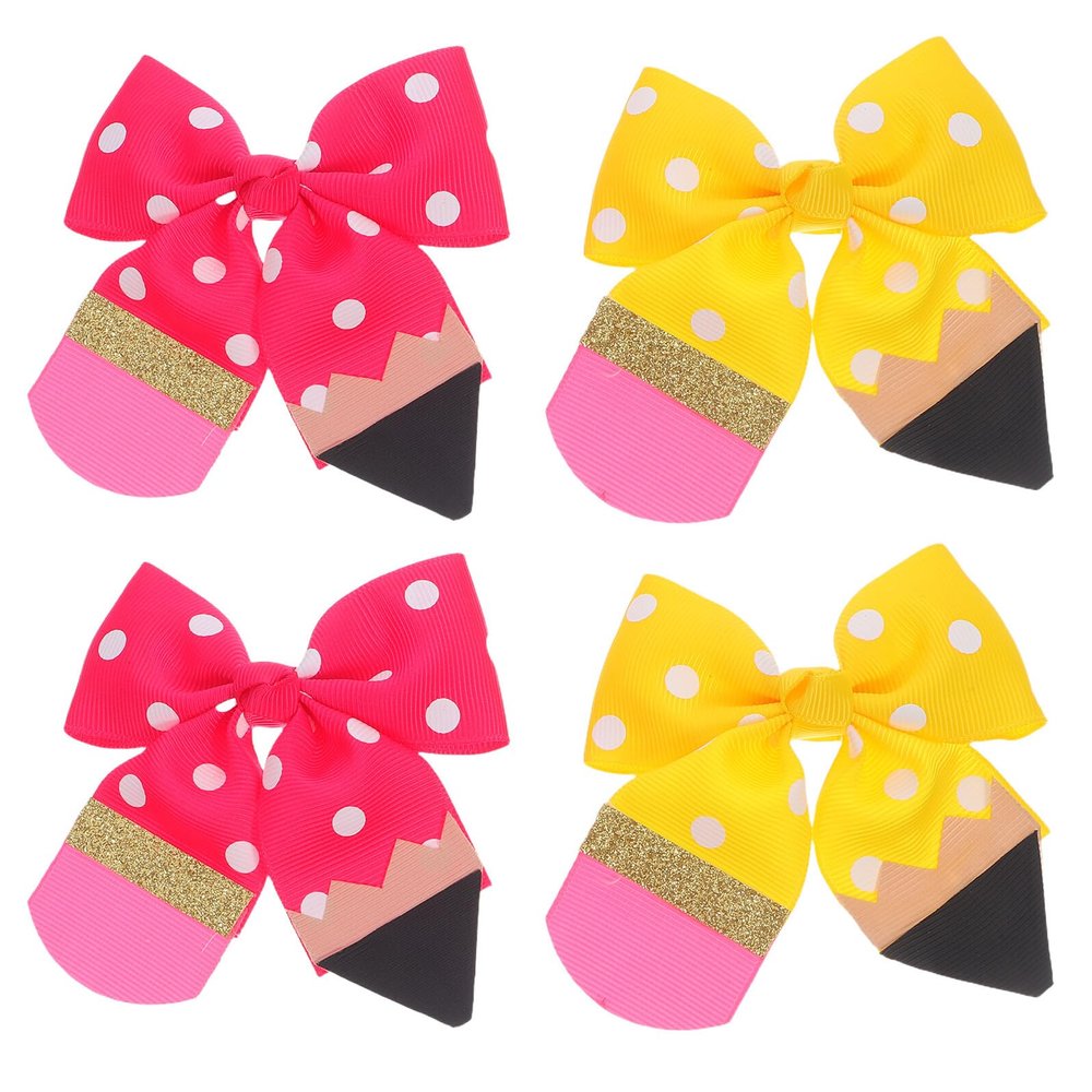 GALPADA 2 Pairs Hair Bow Clips, Non-Slip Grosgrain Ribbon Hair Barrettes, Fully Lined Clips for Toddlers, Cute Girls' Hair Accessories