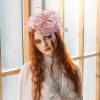 MUSISALY Elegant Fascinator Headband for Women, Nude Pink view 2