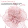MUSISALY Elegant Fascinator Headband for Women, Nude Pink view 4
