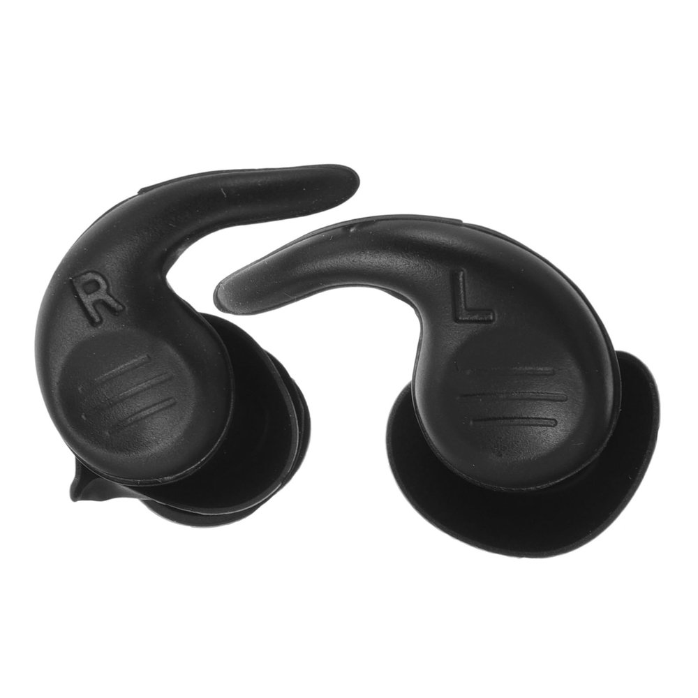 GARVALON Silicone Noise-Reducing Earplugs with Storage Case, Black