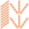 SEWACC Flexible Silicone Hair Bands for Curlers, 20-Piece Set, Orange view 1
