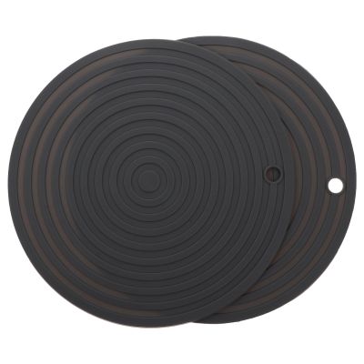 Round Silicone Pet Bowl Mat, 2-Pack, Non-Slip