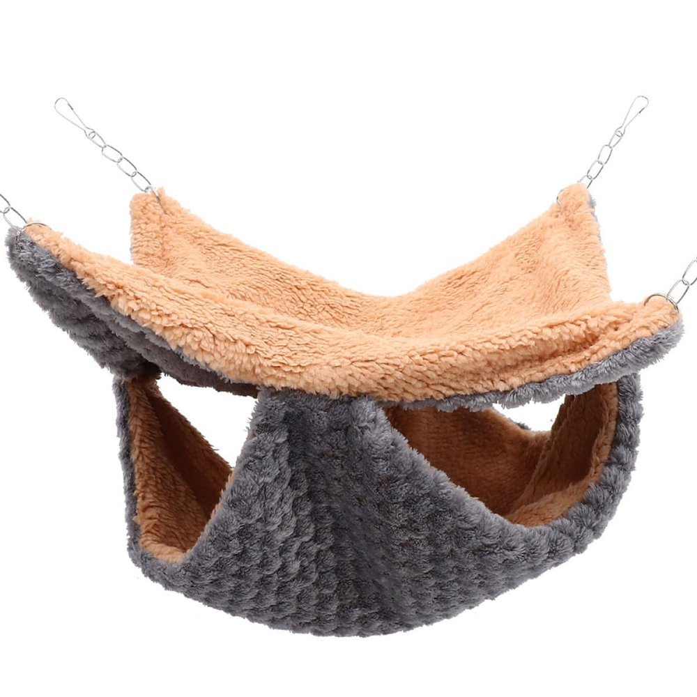 BCOATH Double-Layer Plush Small Animal Hammock