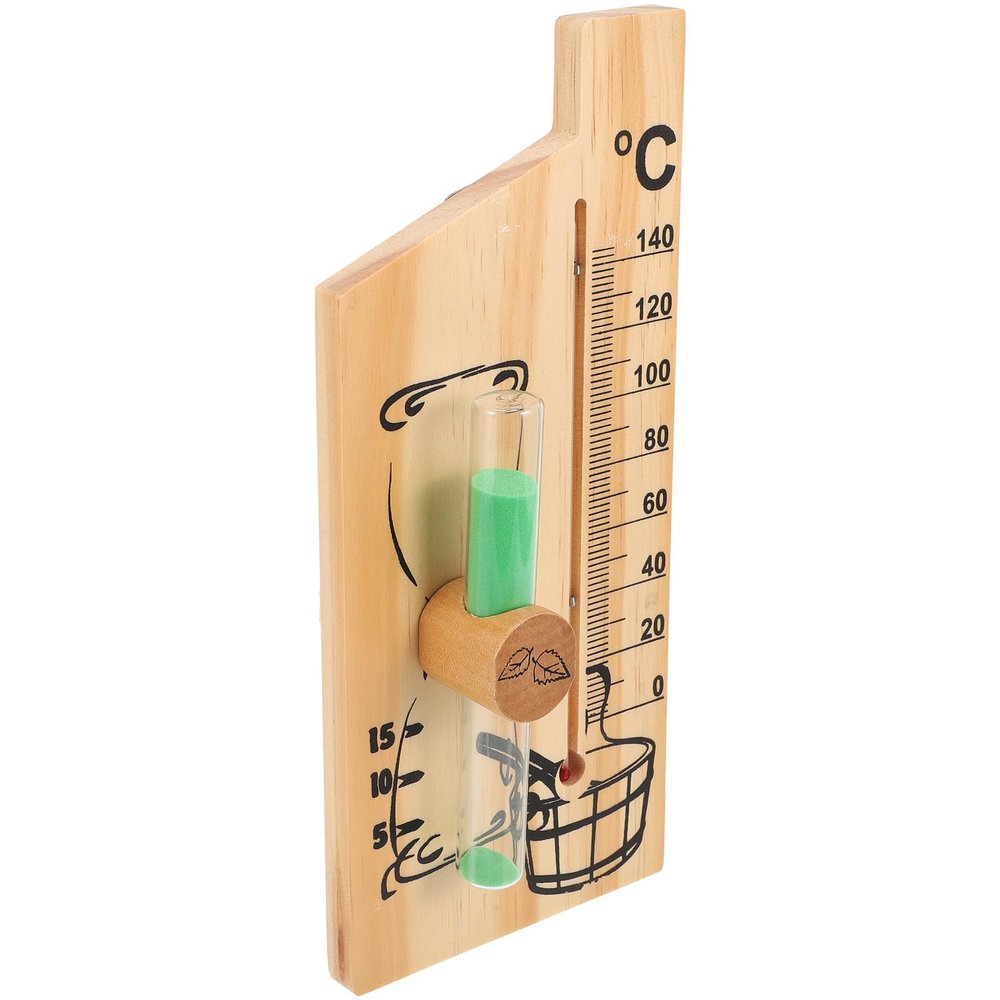 IWOWHERO 15-Minute Wooden Sauna Hourglass, Reusable and Portable