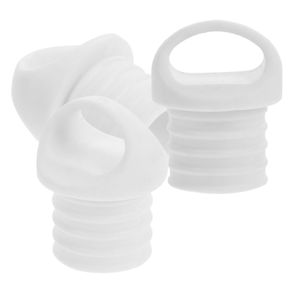 Drain Plugs for Mop Bucket Holes, 3-Piece White Rubber Set