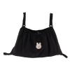 OVAQUIXI Universal Stroller Organizer, Elastic, Large Capacity, Tear-Resistant Nylon Hanging Bag for Everyday Essentials (Black Rabbit) view 1