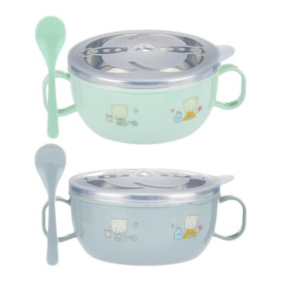 ORFOFE Stainless Steel Baby Bowls, 2-Piece Set, Double-Insulated
