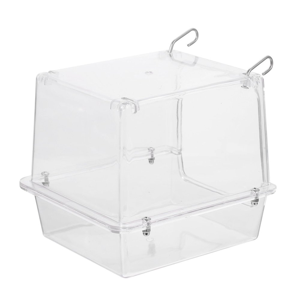 Alasum Parrot Bathtub for Cages, Leakproof, Easy to Install and Clean, Transparent Bird Bath