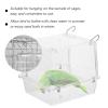 Alasum Parrot Bathtub for Cages, Leakproof, Easy to Install and Clean, Transparent Bird Bath view 4