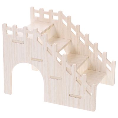 TOMETURE Wooden Hamster Climbing Ladder