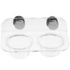 Magnetic Reptile Feeding Bowl with Secure Attachment, Silver view 1