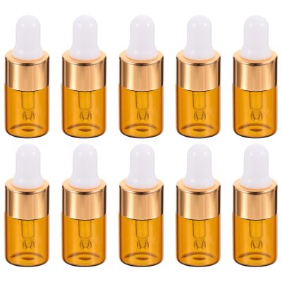 OKUMEYR 30-Pack 2 mL Small Brown Glass Dropper Bottles