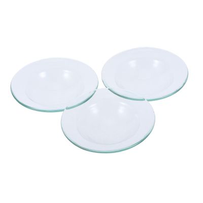 BCOATH Round Glass Wax Warmer Plates, 3 Pieces, for Wax and Oil
