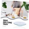 BCOATH Round Glass Wax Warmer Plates, 3 Pieces, for Wax and Oil view 3