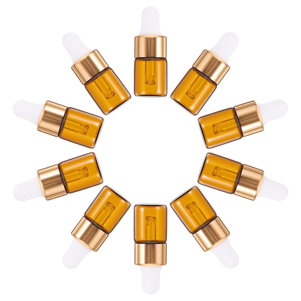 Small 2 mL Glass Dropper Bottles, 30-Pack, for Essential Oils