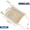 Dog Car Net, 3-Layer Car Net Bag, Backseat Dog Barrier, Adjustable Storage Net for Pets/Kids (Beige) view 2