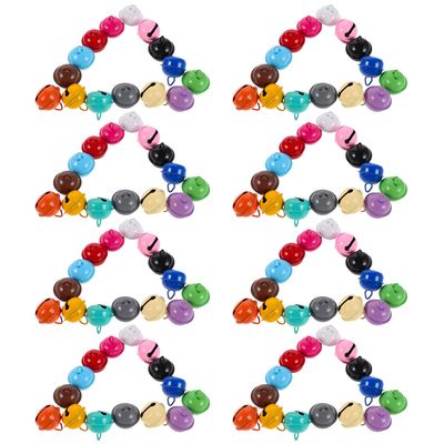 BCOATH 100-Pack Colorful Metal Bells for Pet Collars