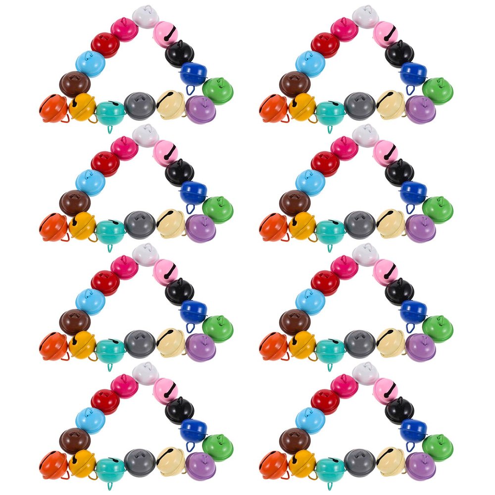 BCOATH 100-Pack Colorful Metal Bells for Pet Collars
