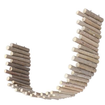WATIIFUFU Chew-Resistant Wooden Fence Toy for Hamsters and Small Pets