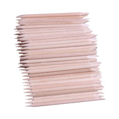 MOBUTOFU 500-Piece Double-Sided Beauty Wooden Sticks, Smooth Wood Cuticle Pushers, Multifunctional Wax Applicators for Manicure and Pedicure Nail Care