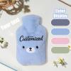 Personalized 2L Hot Water Bottle with Embroidered Text and Removable Cover – The Perfect Gift! Ideal for the Office, School, and Home (Pink) view 2