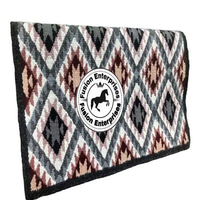 EQUIGEAR Western Show Horse Saddle Blanket, New Zealand Wool, Sensor Flex, HM-87, 34 x 36 in