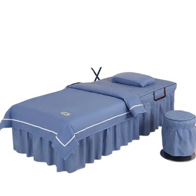 GZKDKZB 4-Piece Beauty Bed Cover Set, Sea Blue