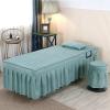 GZKDKZB 4-Piece Beauty Bed Cover Set, Sea Blue view 4