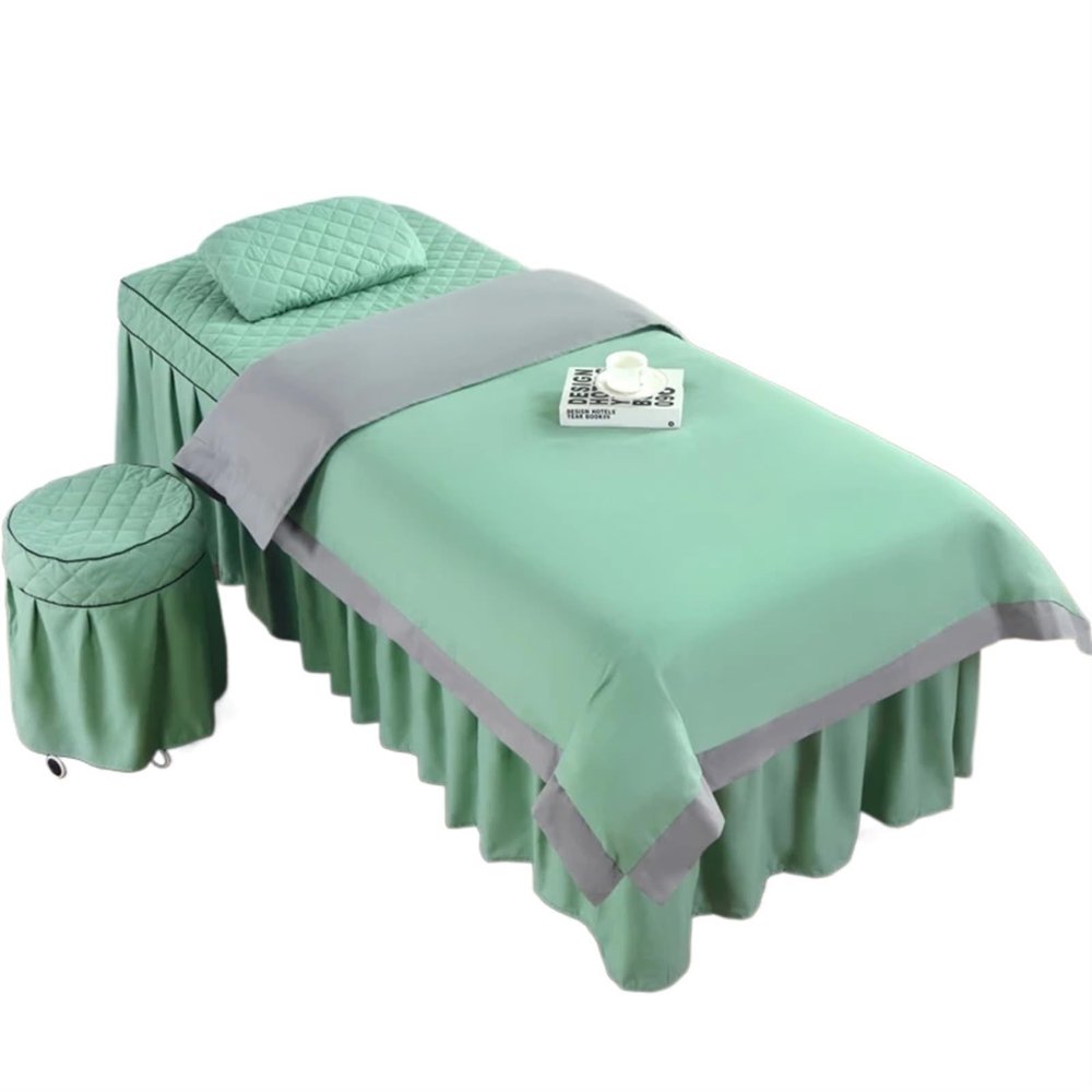 GZKDKZB 4-Piece Rose Beauty Salon Bed Cover Set
