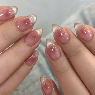 KaleidNail Glossy Full-Coverage Press-On Nails, 24 Pieces
